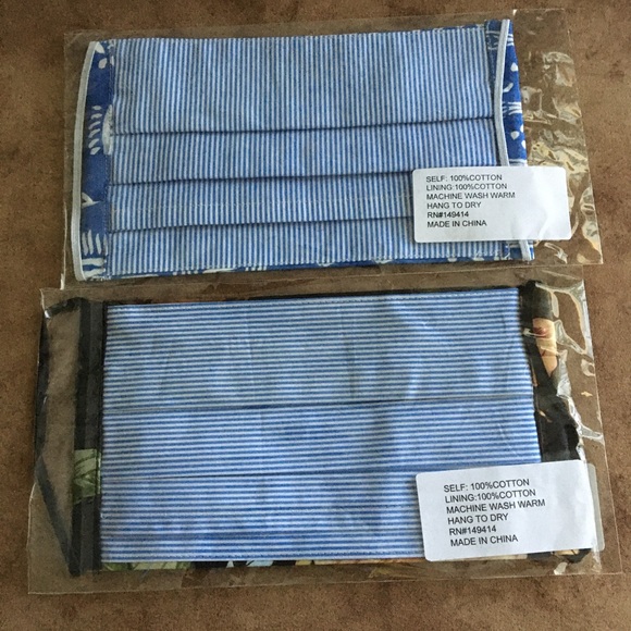 JOHNNY WAS NWT AUTHENTIC TWO COTTON SATEEN 😷GORGEOUS STYLISH FACE MASK. - Picture 4 of 7